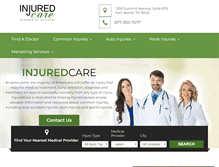 Tablet Screenshot of injuredcare.com